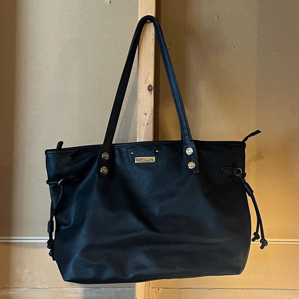 Marc Fisher Black PVC Tote Bag
